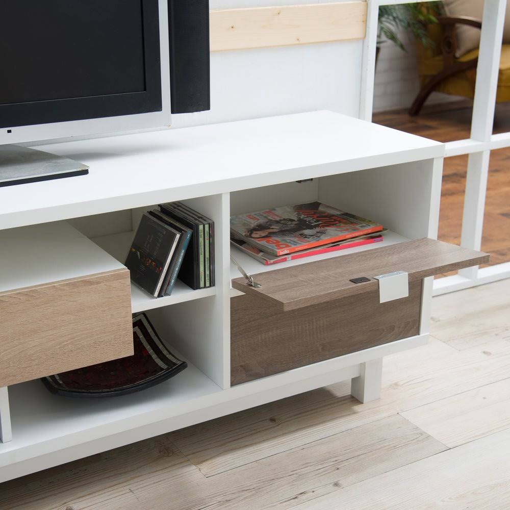 White Wood TV Stand C3646