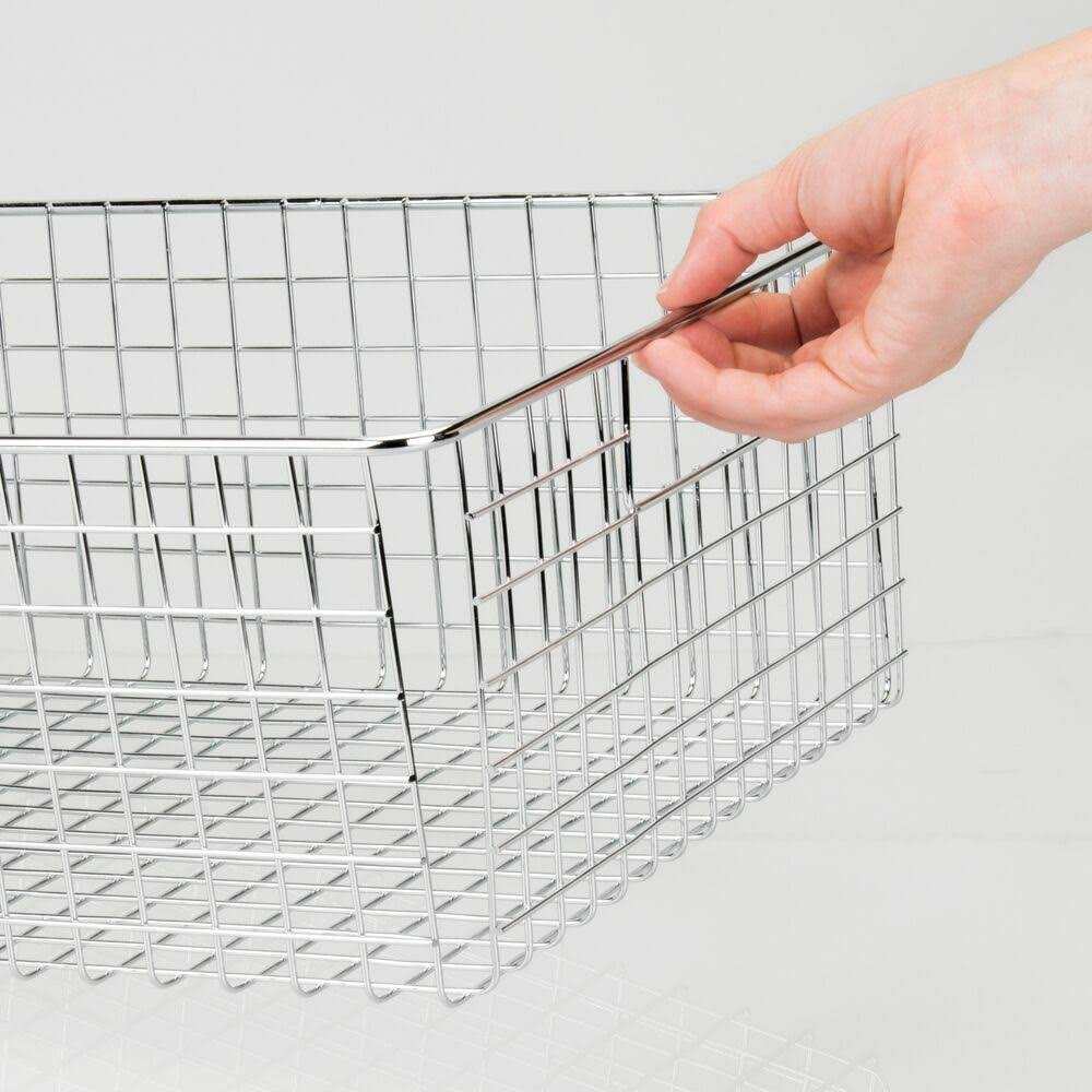 Metal Wire Food Organizer Storage Bin Baskets with Handles L120