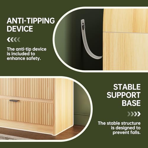 Natural Oak 5 Drawer Wood Dresser Z61746