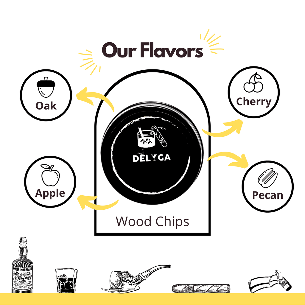 Cocktail Smoker Kit with Torch, 4 Wood Chips Flavors V980