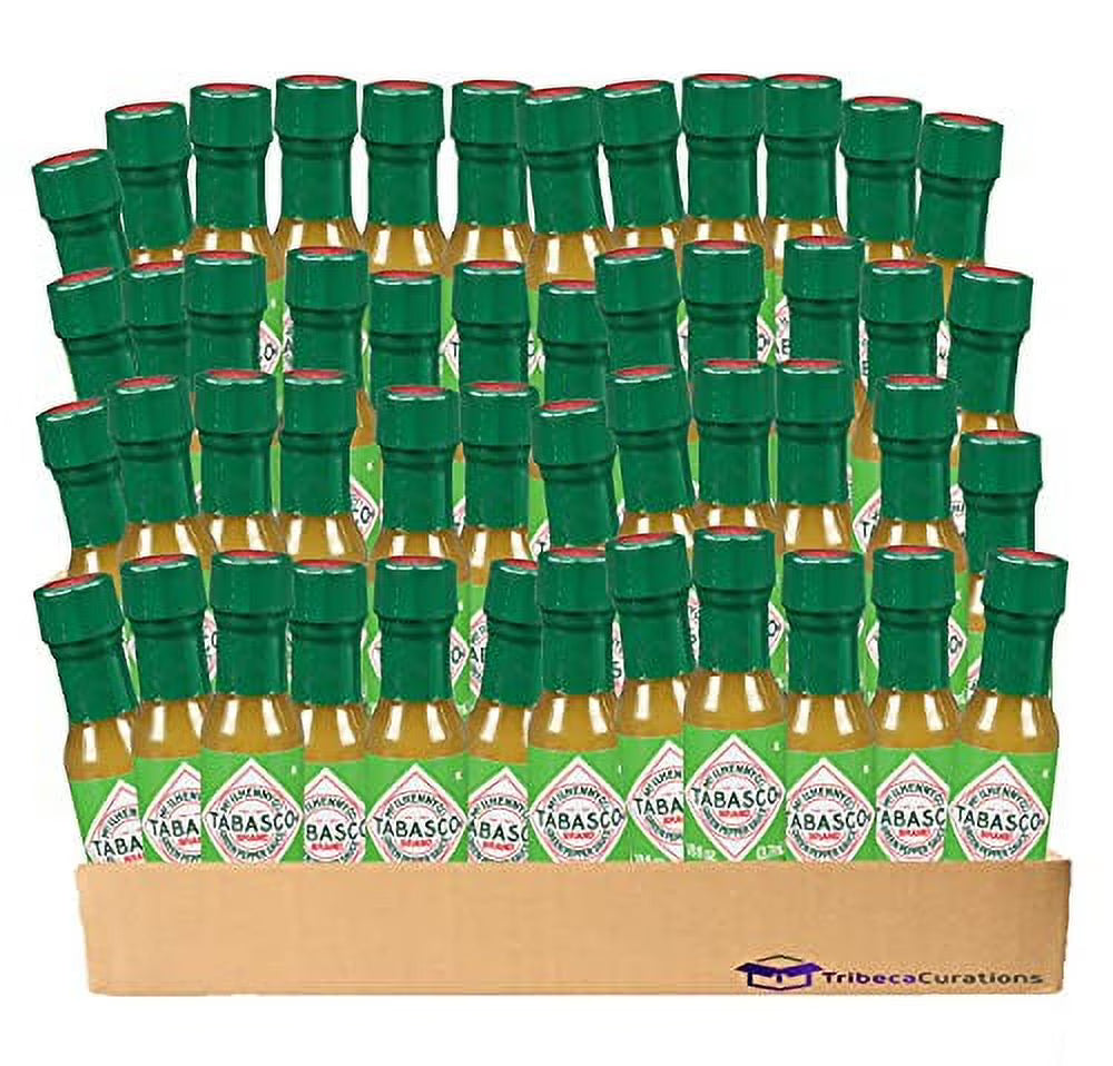 48 Count 1/8 Fl Oz Mini Glass Bottles of Jalapeno Sauce S1804