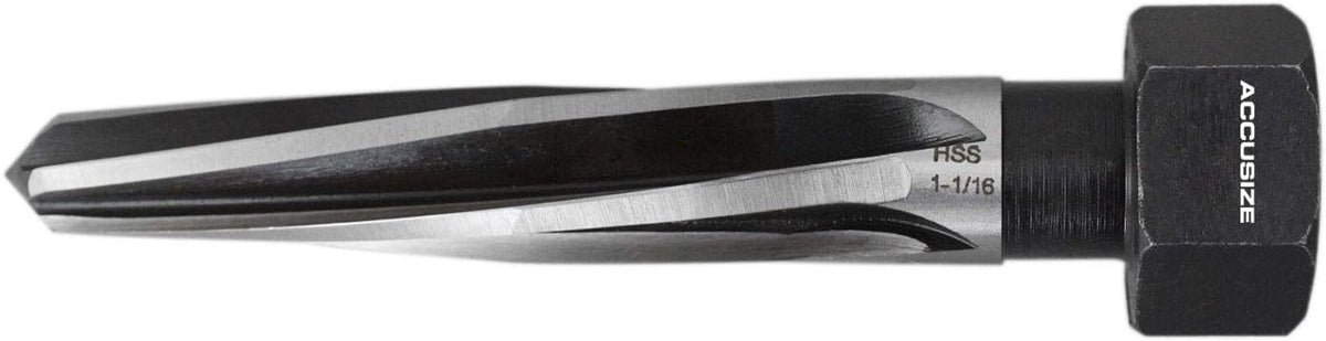 1-1/16'' by 5'' Flute Length Hex Shank H.S.S. Aligning Reamer, 7'' Oal, Spiral Flute, Pack of 2 N632192