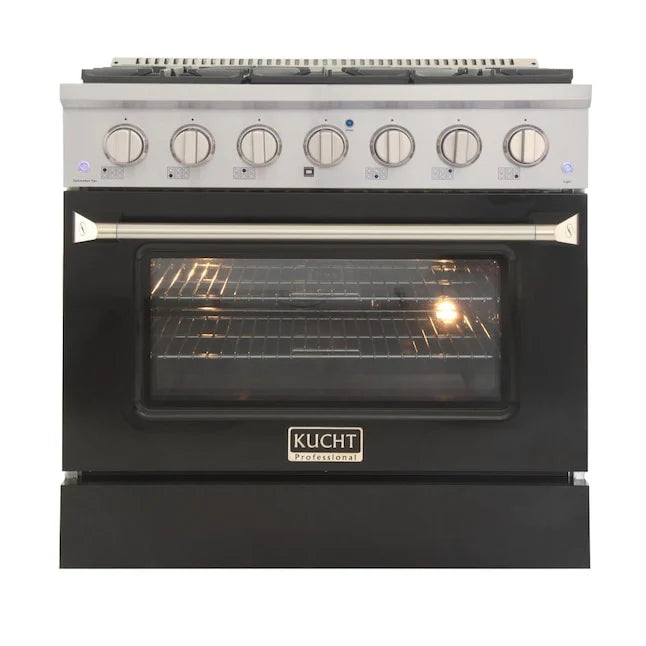 36 in. Propane Gas Range with Black Door G890796