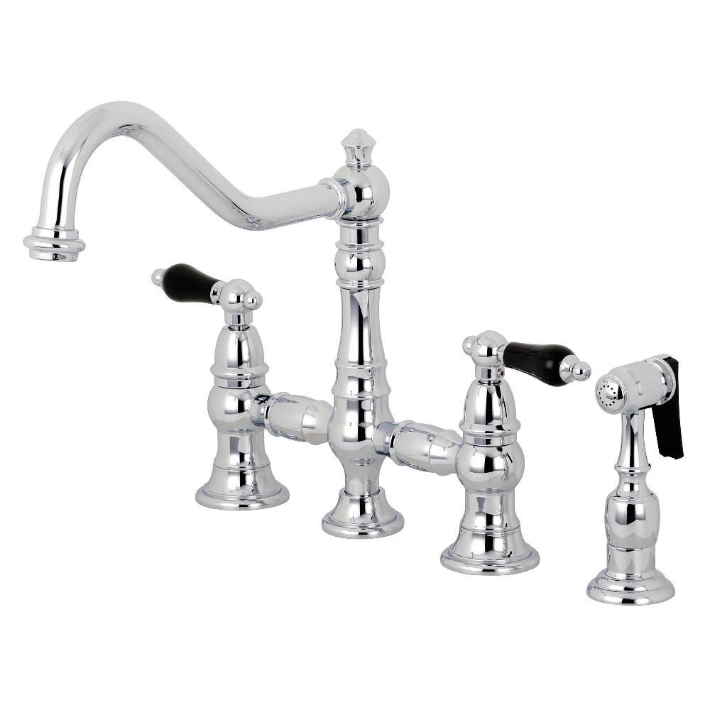Polished Chrome Kitchen Faucet with Brass Sprayer F457761