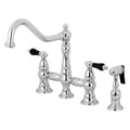 Polished Chrome Kitchen Faucet with Brass Sprayer F457761