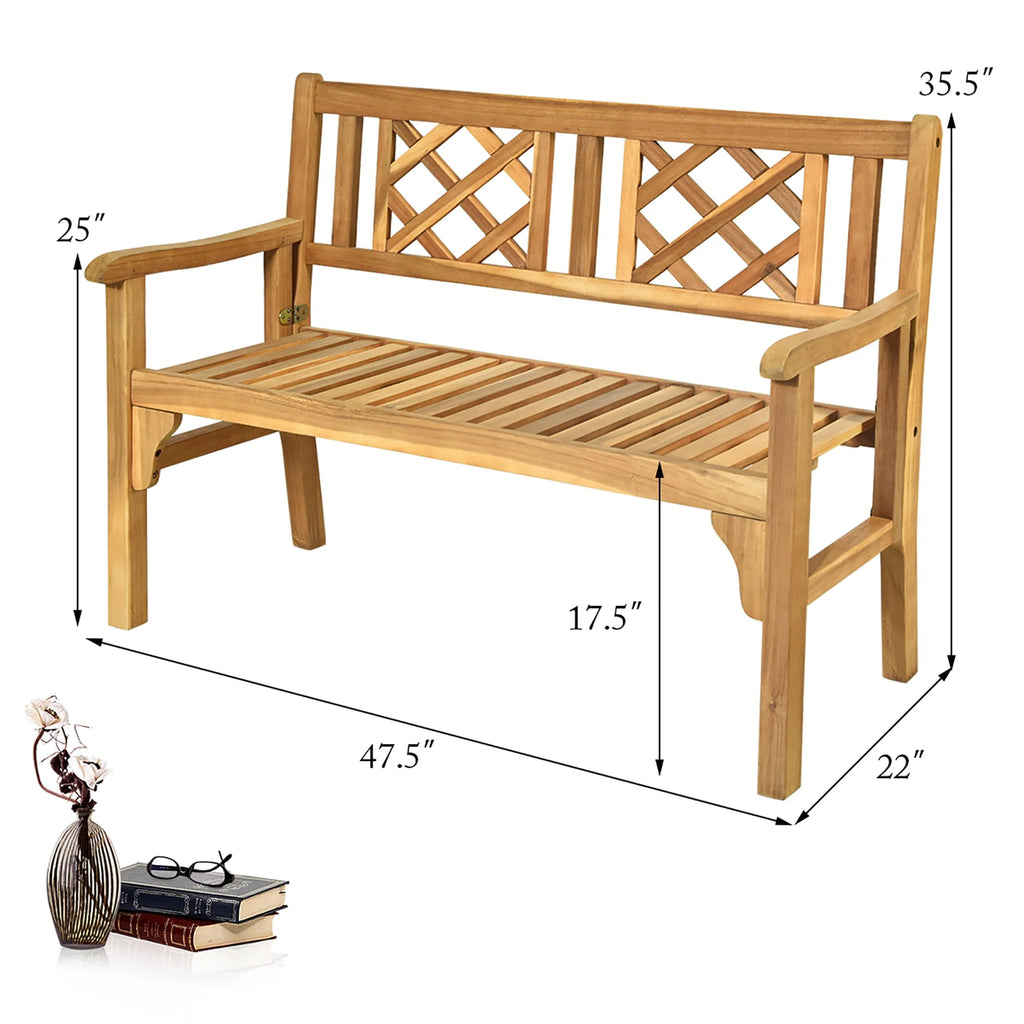 Solid Wood Folding Bench L5601