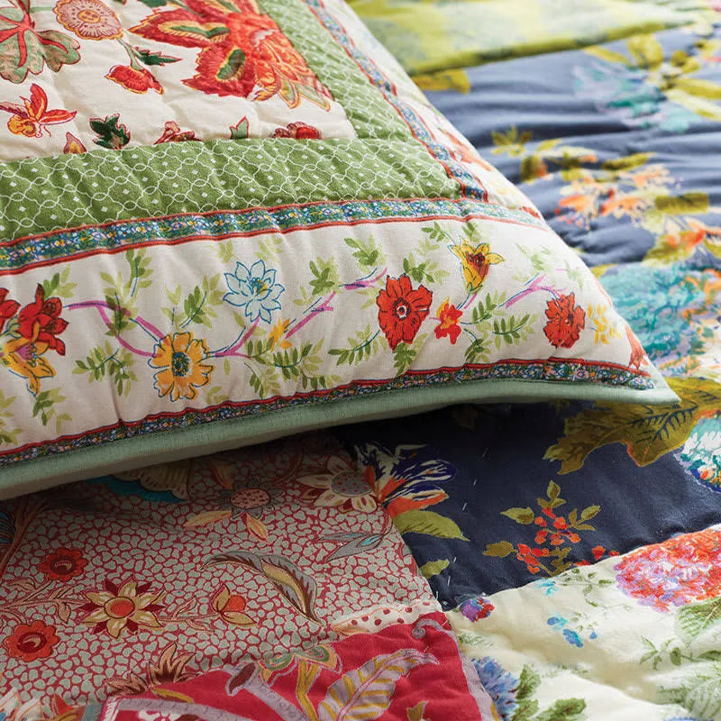 Multicolored Floral Full/Queen Cotton Quilt E8694
