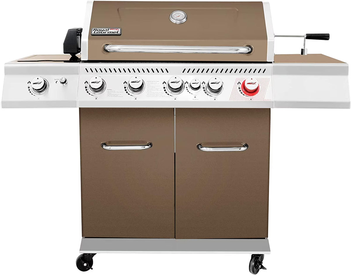 5-Burner Propane Gas Grill with Rotisserie Kit X727054