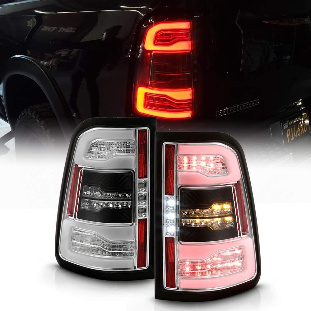 Chrome LED Tail Lights for 2019-2021 Ram 1500 R7295
