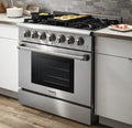 36 in. Propane Gas Burner Electric Oven Range in Stainless Steel N4854