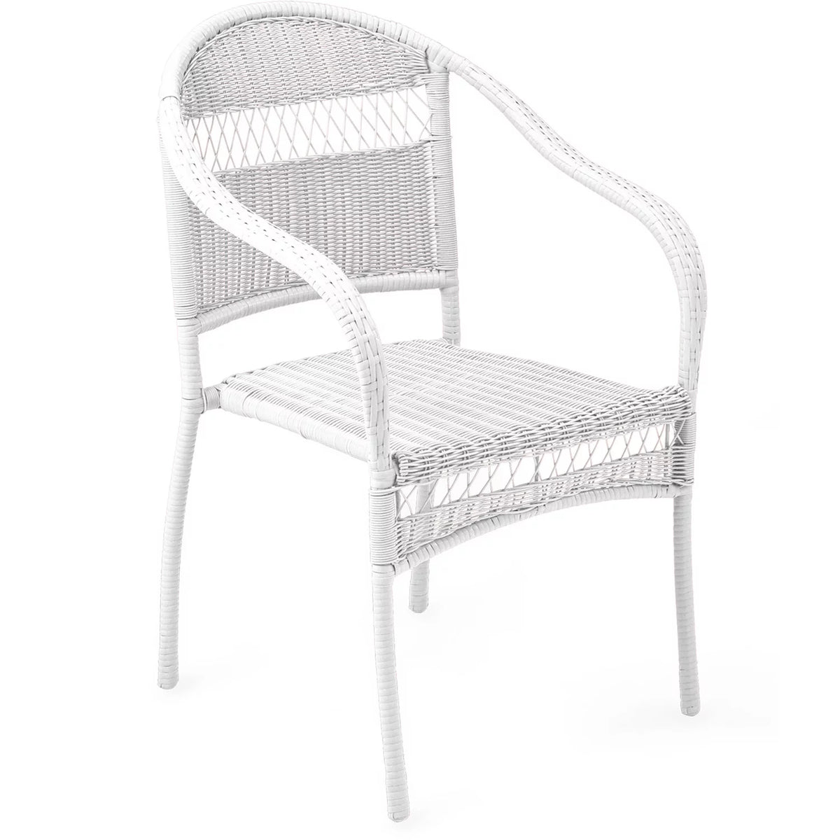 White Wicker Stacking Chair M826952