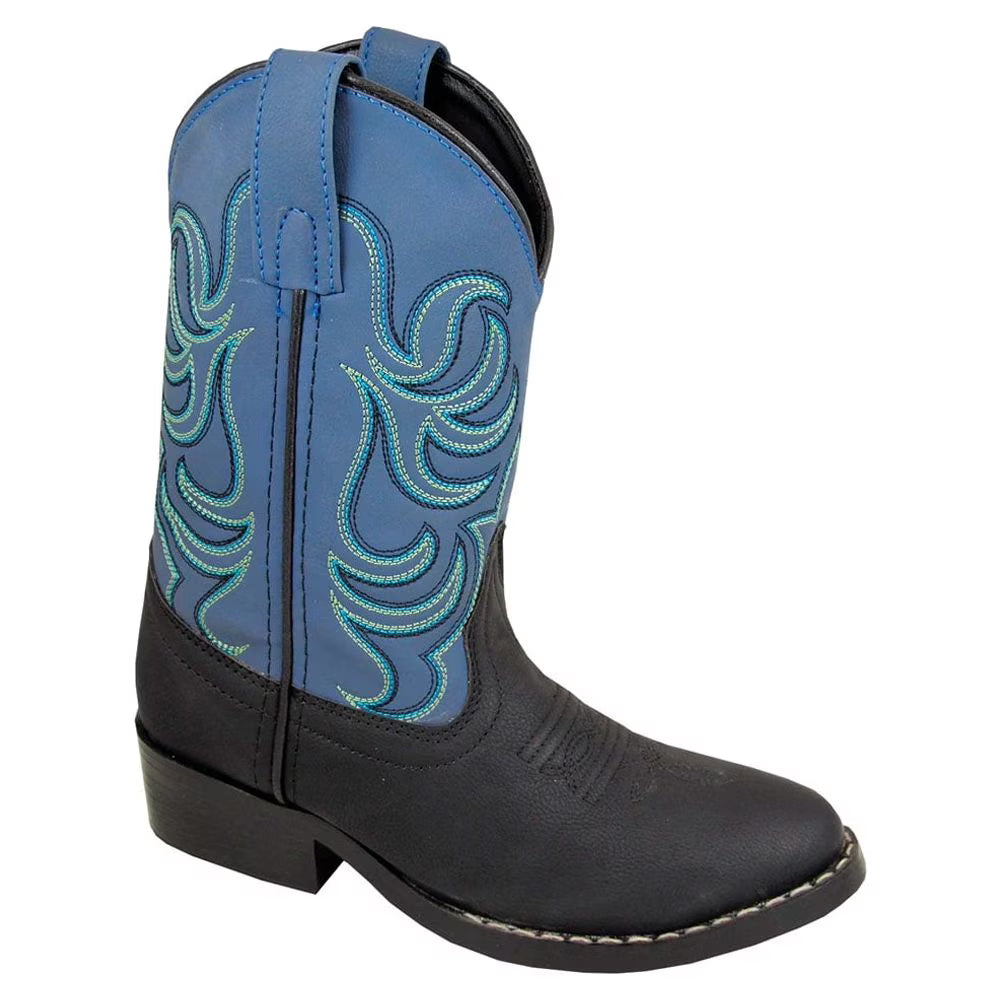 Black Blue Kids Western Boots P3926