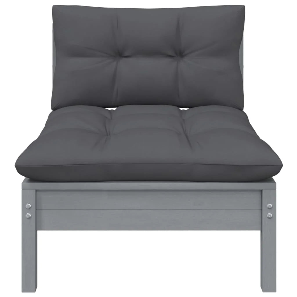 Gray Solid Pinewood Patio Sofa B130139