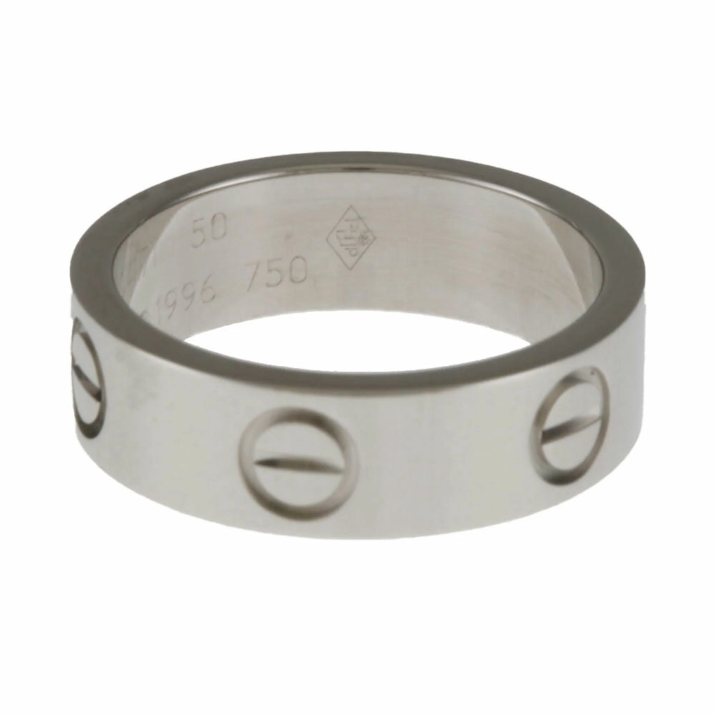 18K White Gold Love Ring J36313