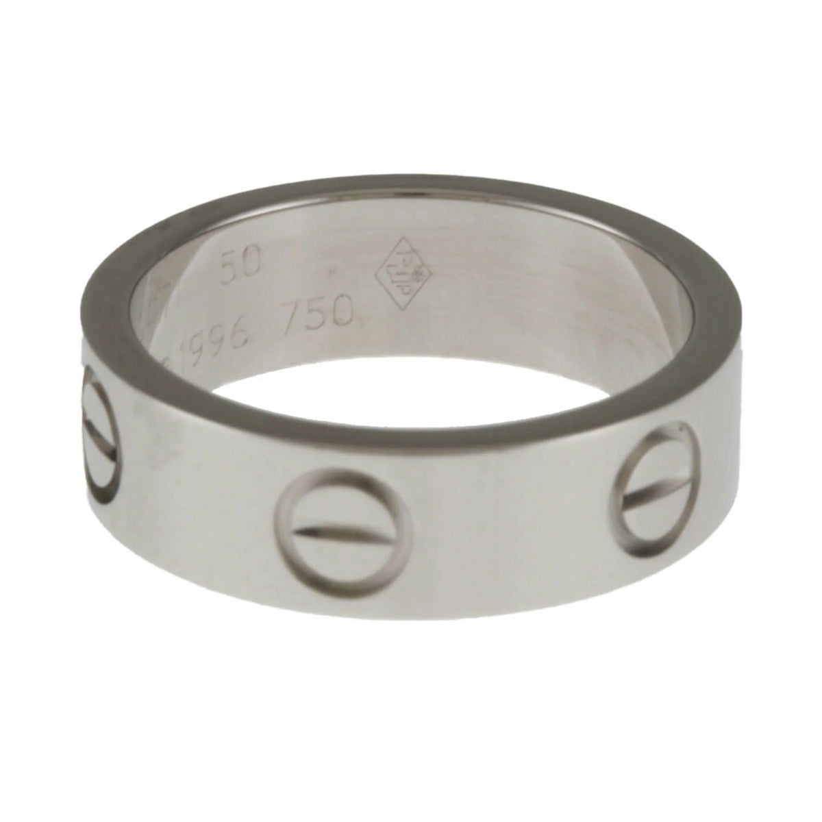 18K White Gold Love Ring J36313