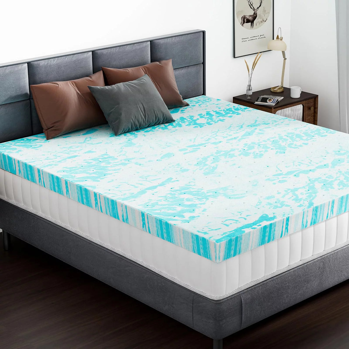 2 Inch Gel Memory Foam Mattress Topper, Twin XL A561