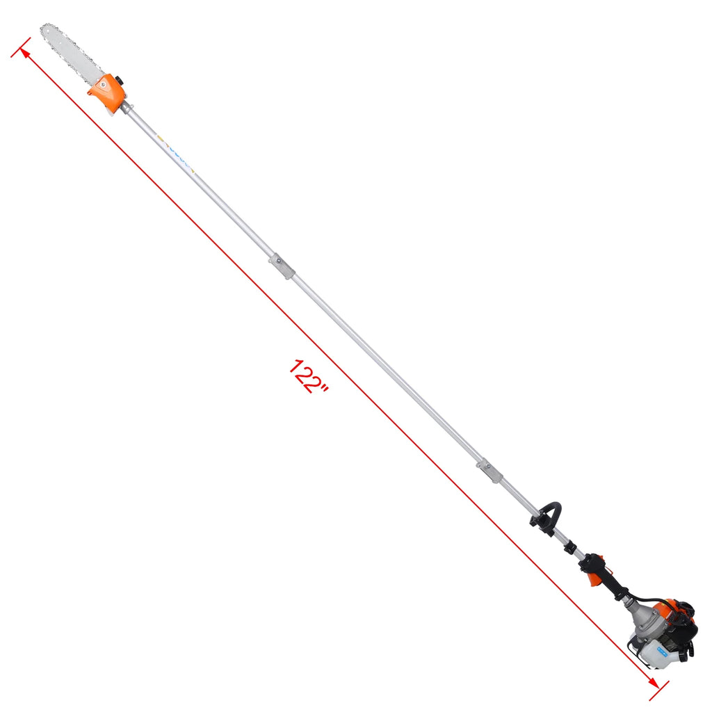 10 in 1 2-Cycle Garden Tool System with Pole Saw, Hedge Trimmer, Grass Trimmer, and Brush Cutter N522