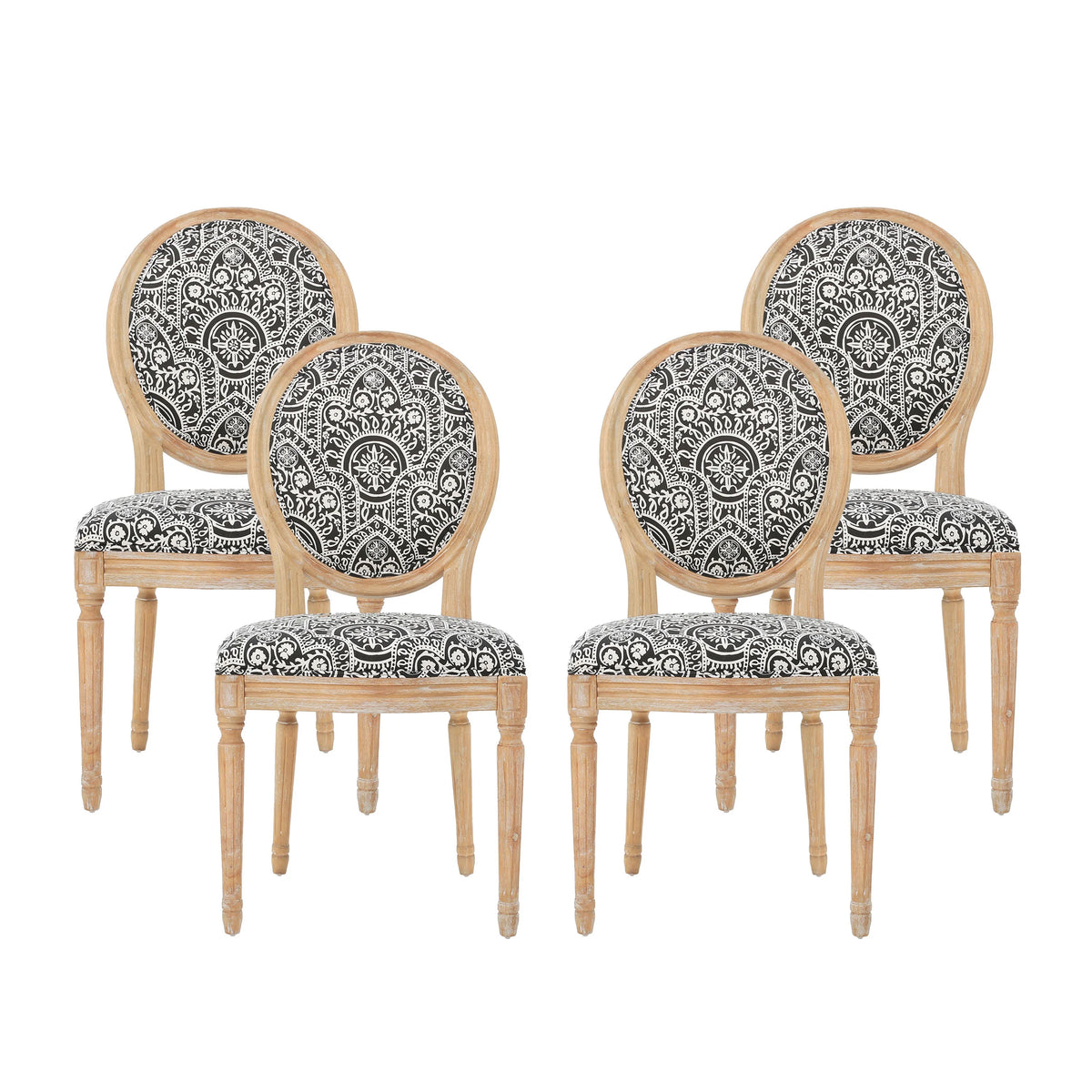 Fabric Dining Chairs Set of 4 S8836