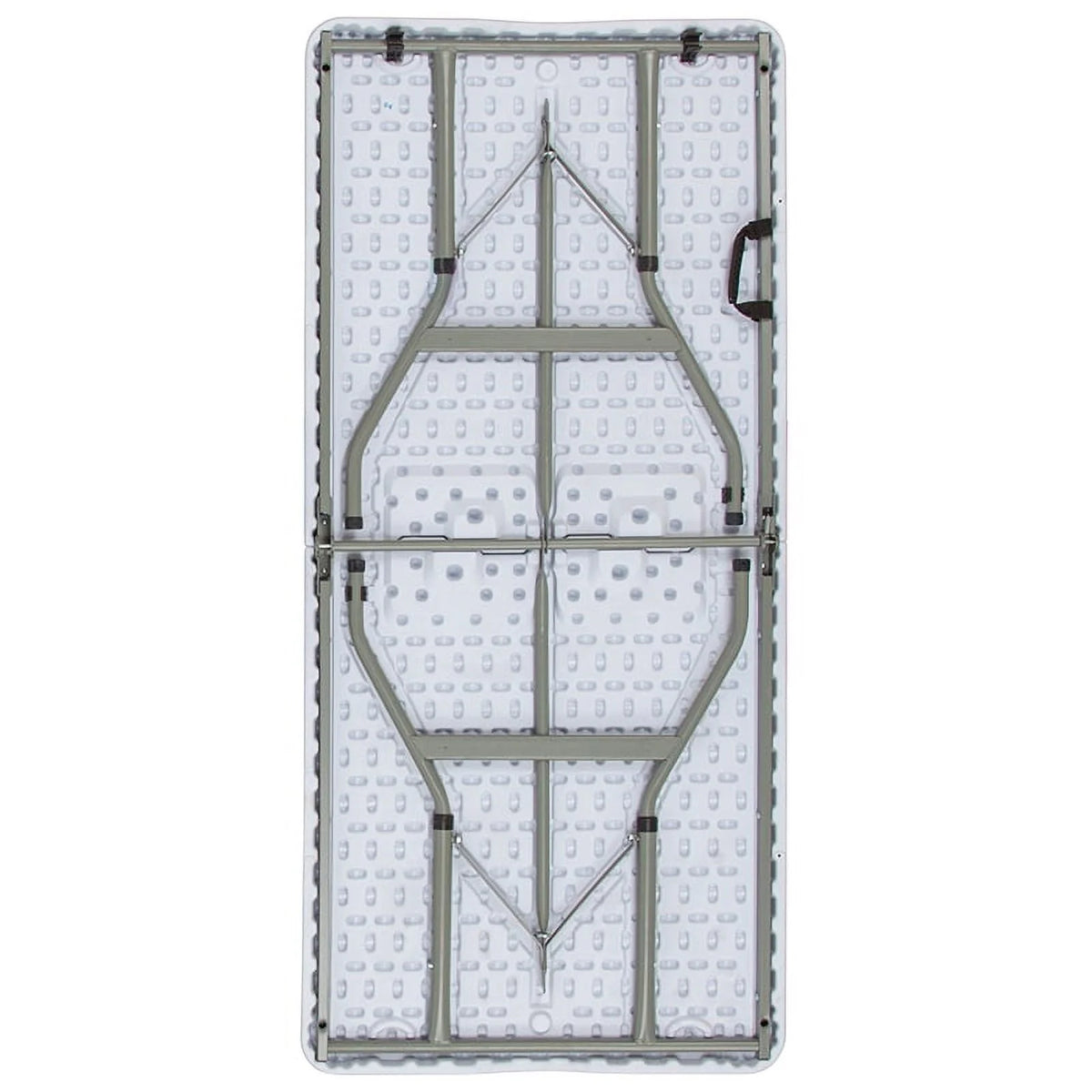 Granite White Plastic Bi-Fold Folding Table with Carrying Handle K392