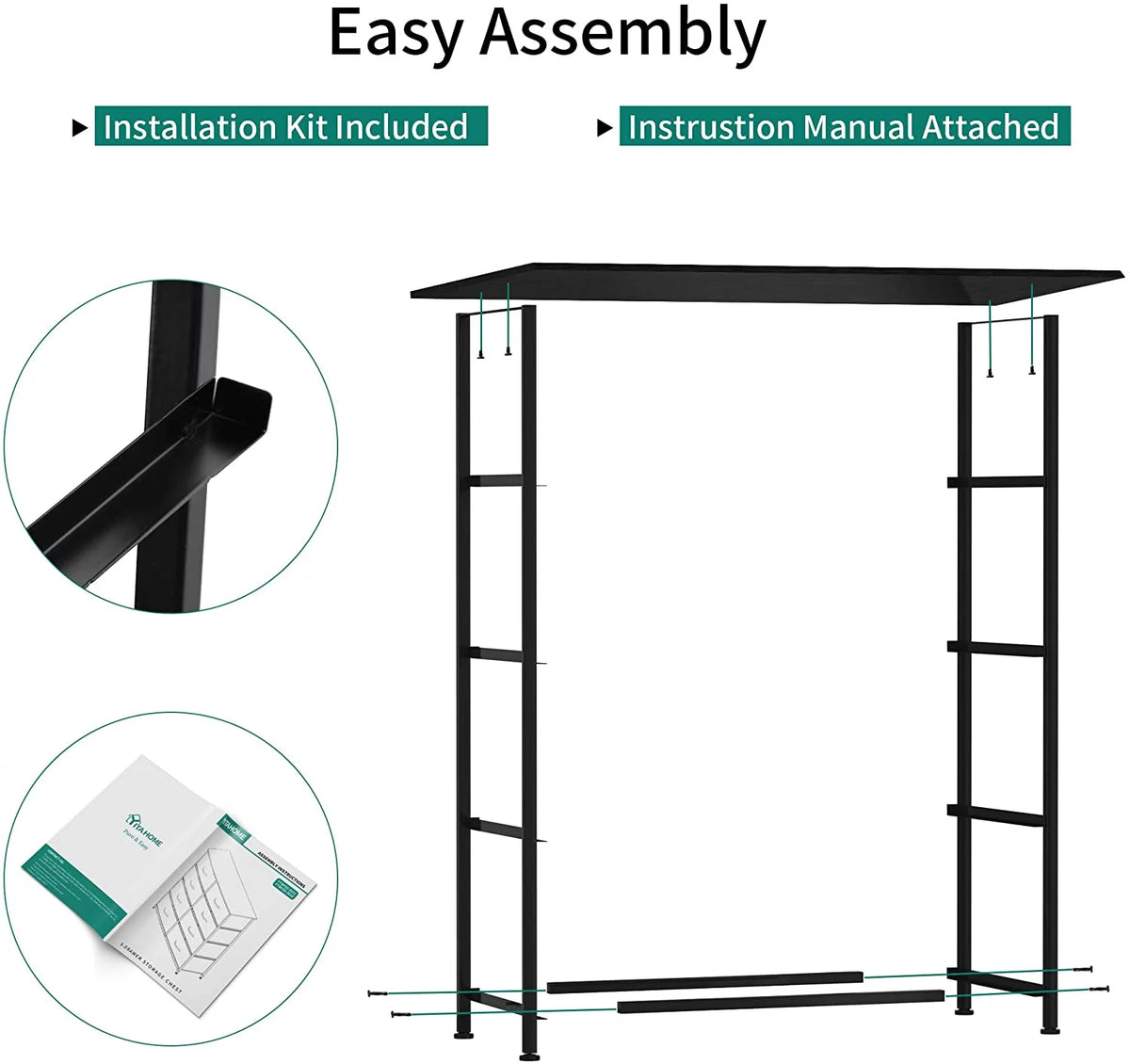 5 Drawer Fabric Storage Tower J696140