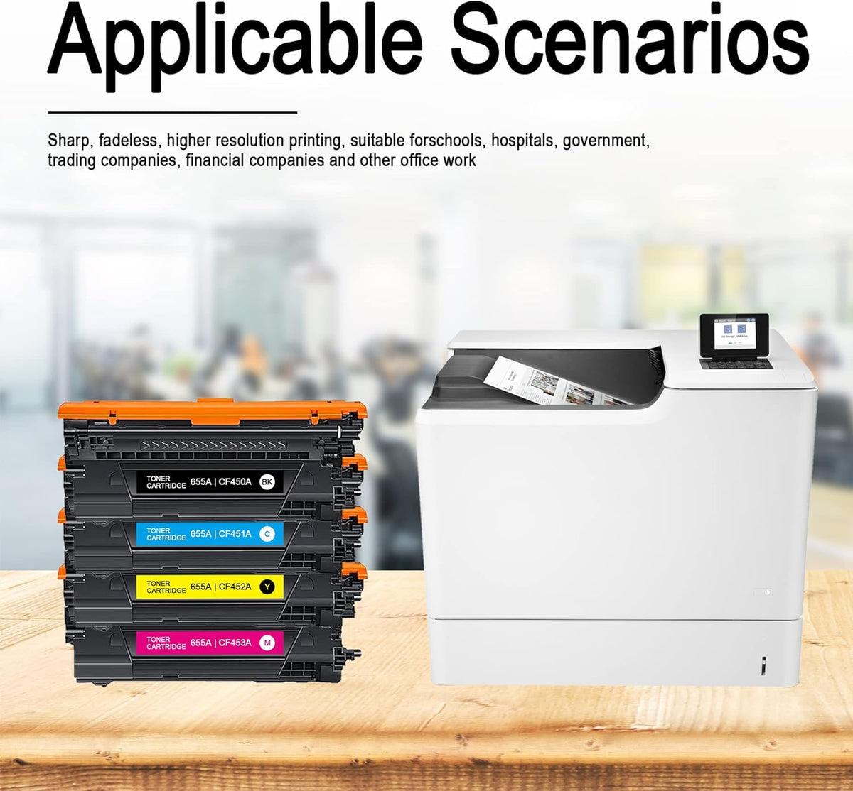 4 Pack Toner Cartridge Replacement for HP Printer H55563