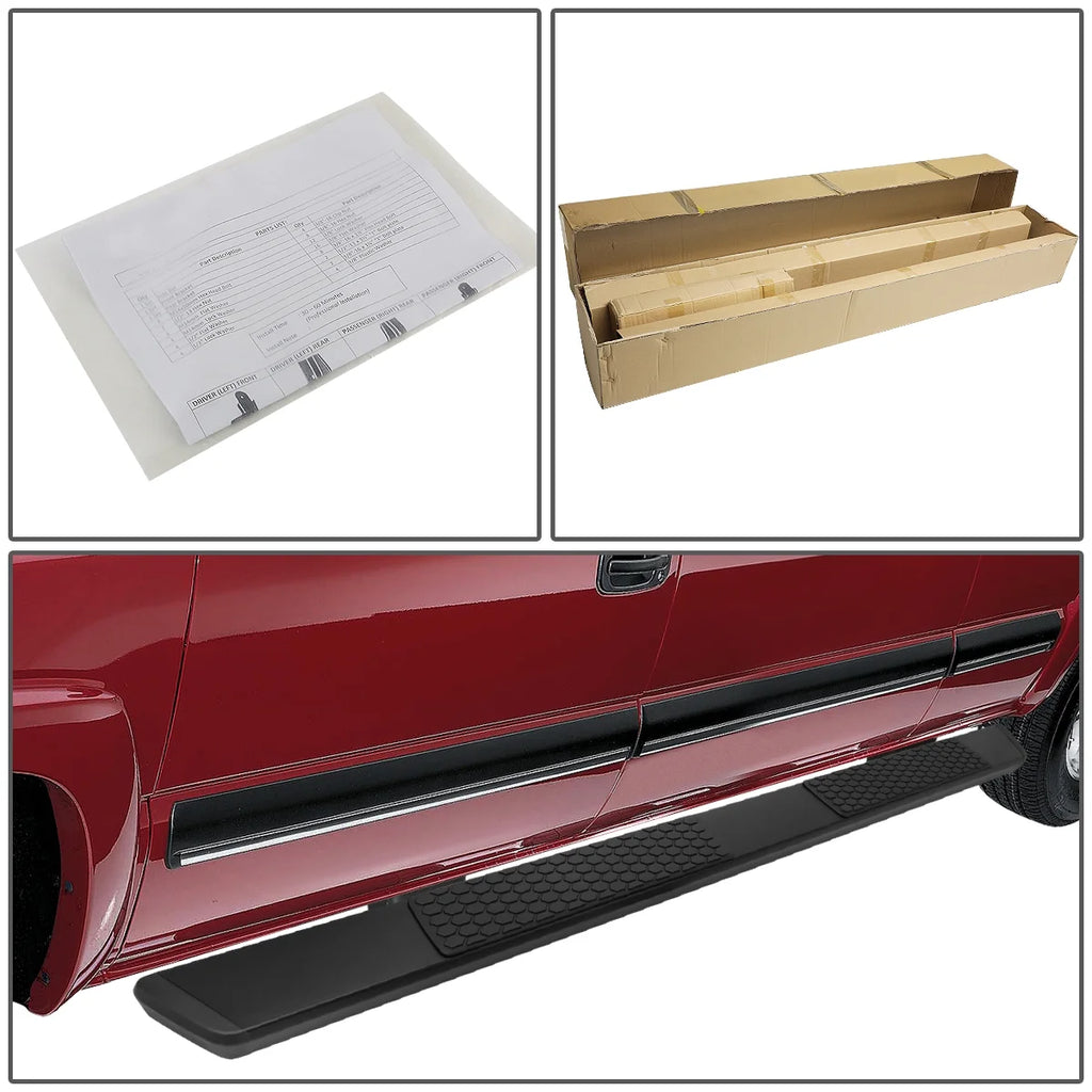 Pair 5" Coated Stainless Steel Side Step Nerf Bar Running Boards H429
