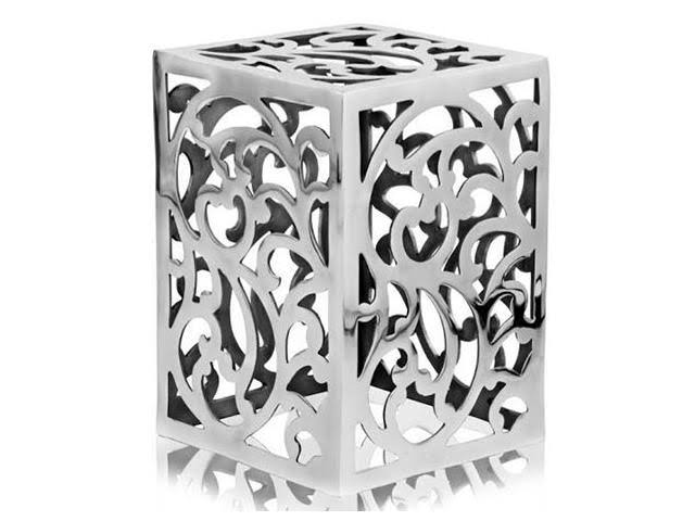Paisley Square Stool O166