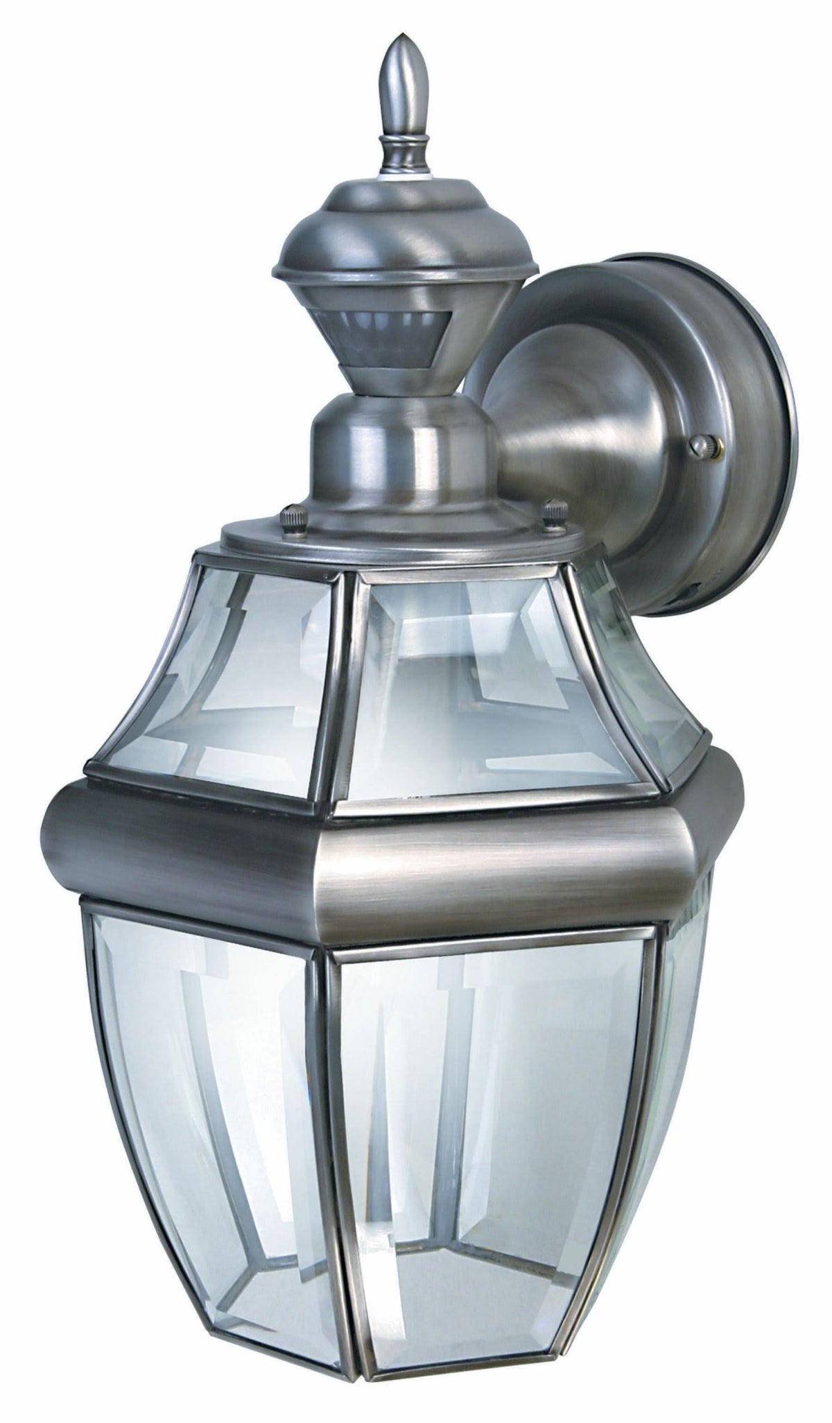 Motion Activated Six-Sided Carriage Light in Silver H887346