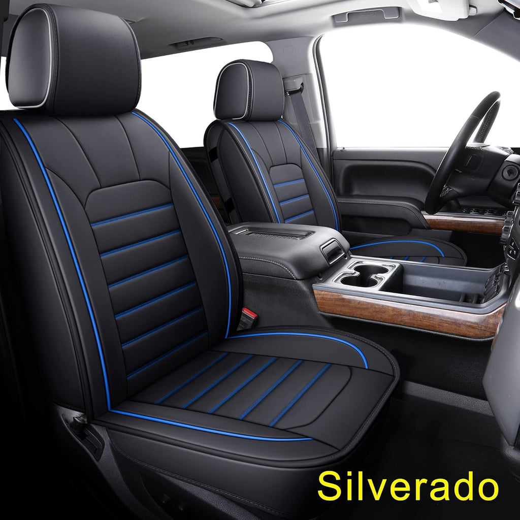 Black Full Set Waterproof Faux Leather Seat Covers F638