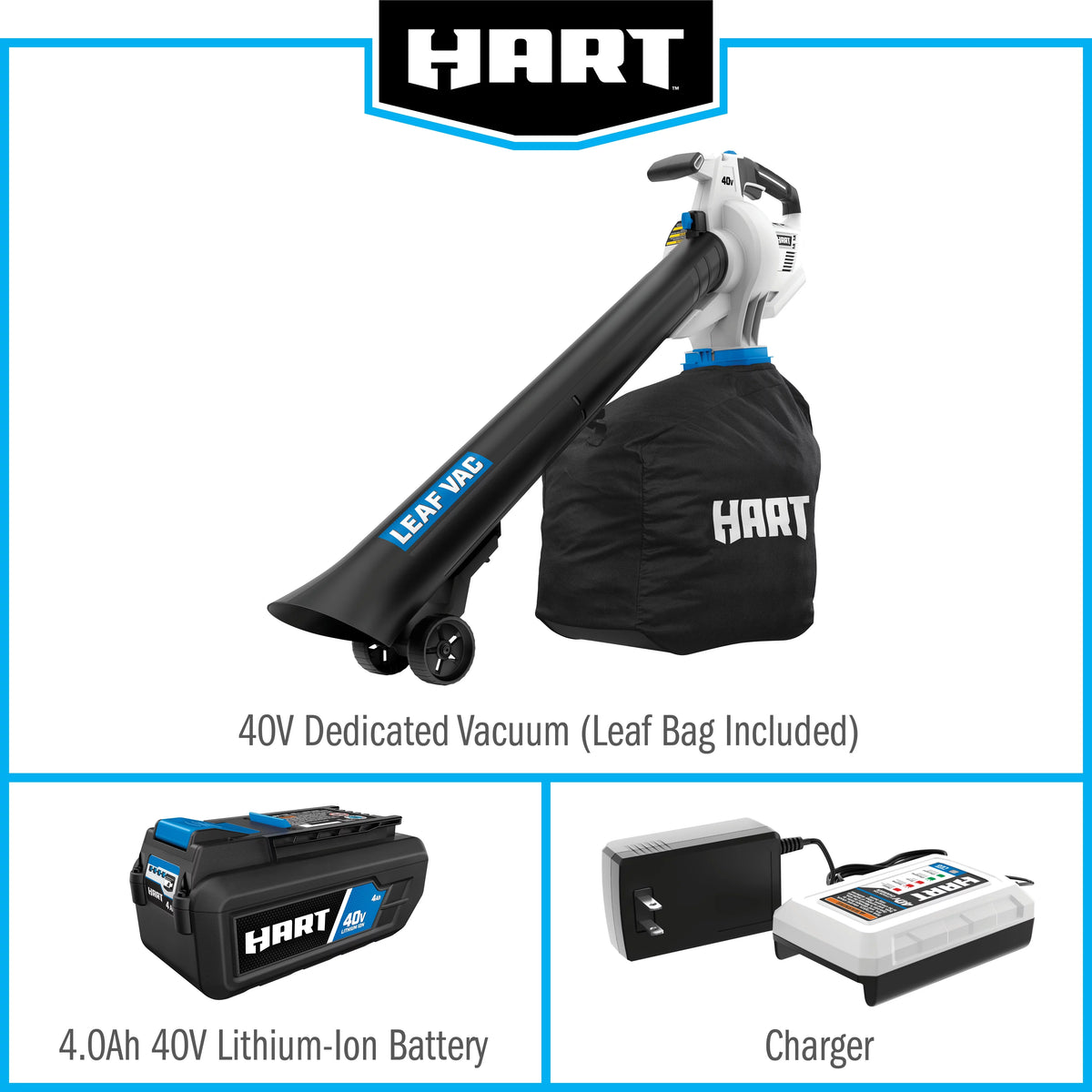 40-Volt Battery-Powered Leaf Vacuum Kit J297675