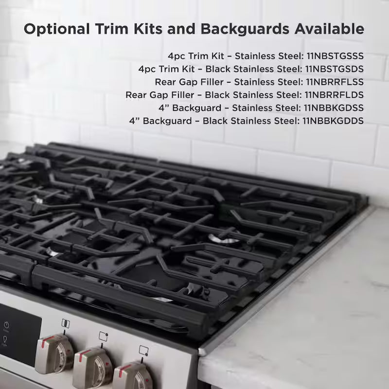5 Burners Slide-In Gas Range with Convection in Stainless Steel Y704497