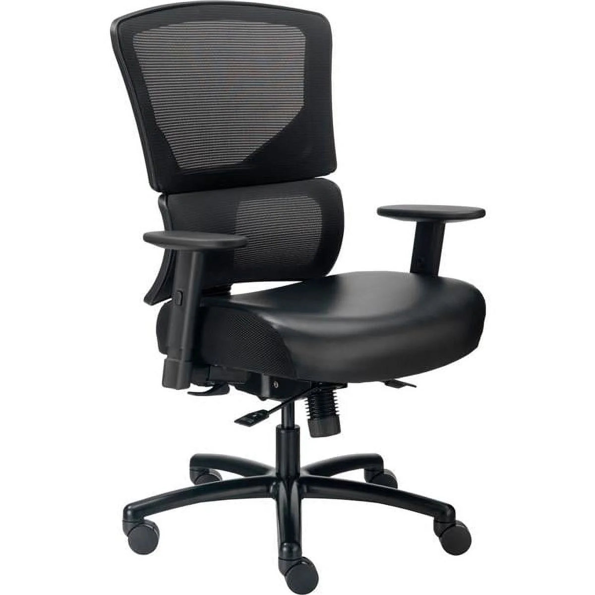 Black Mesh Back Chair with Synthetic Leather X4483