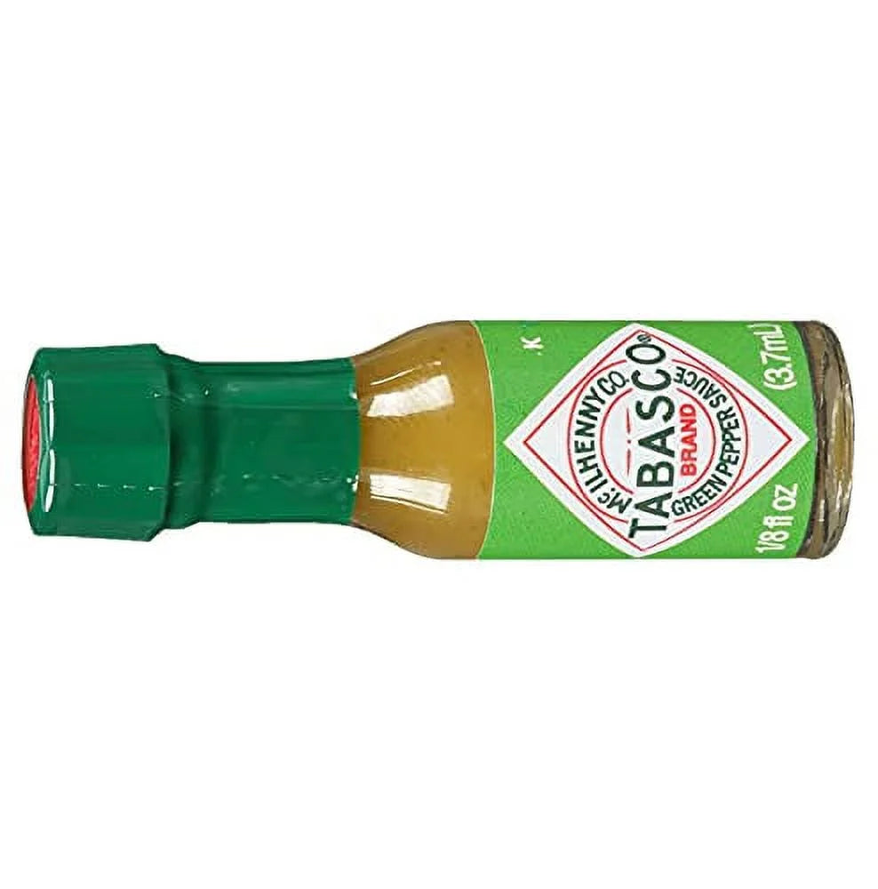 48 Count 1/8 Fl Oz Mini Glass Bottles of Jalapeno Sauce S1804
