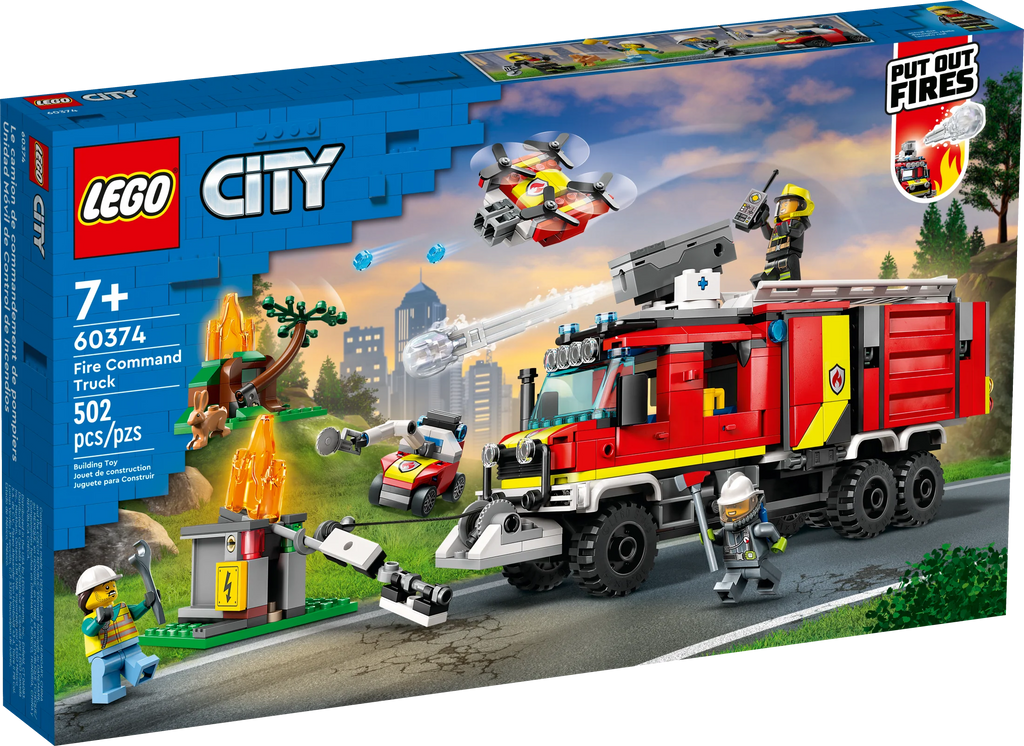 Fire Engine Toy Set with Land and Air Drones R7016