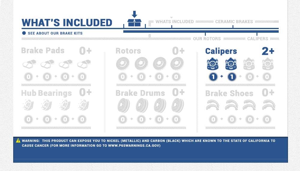 Rear Premium Semi-Loaded Caliper Pair Brake Kit M401041