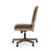 Dark Brown Faux Leather Swivel Office Chair M2789