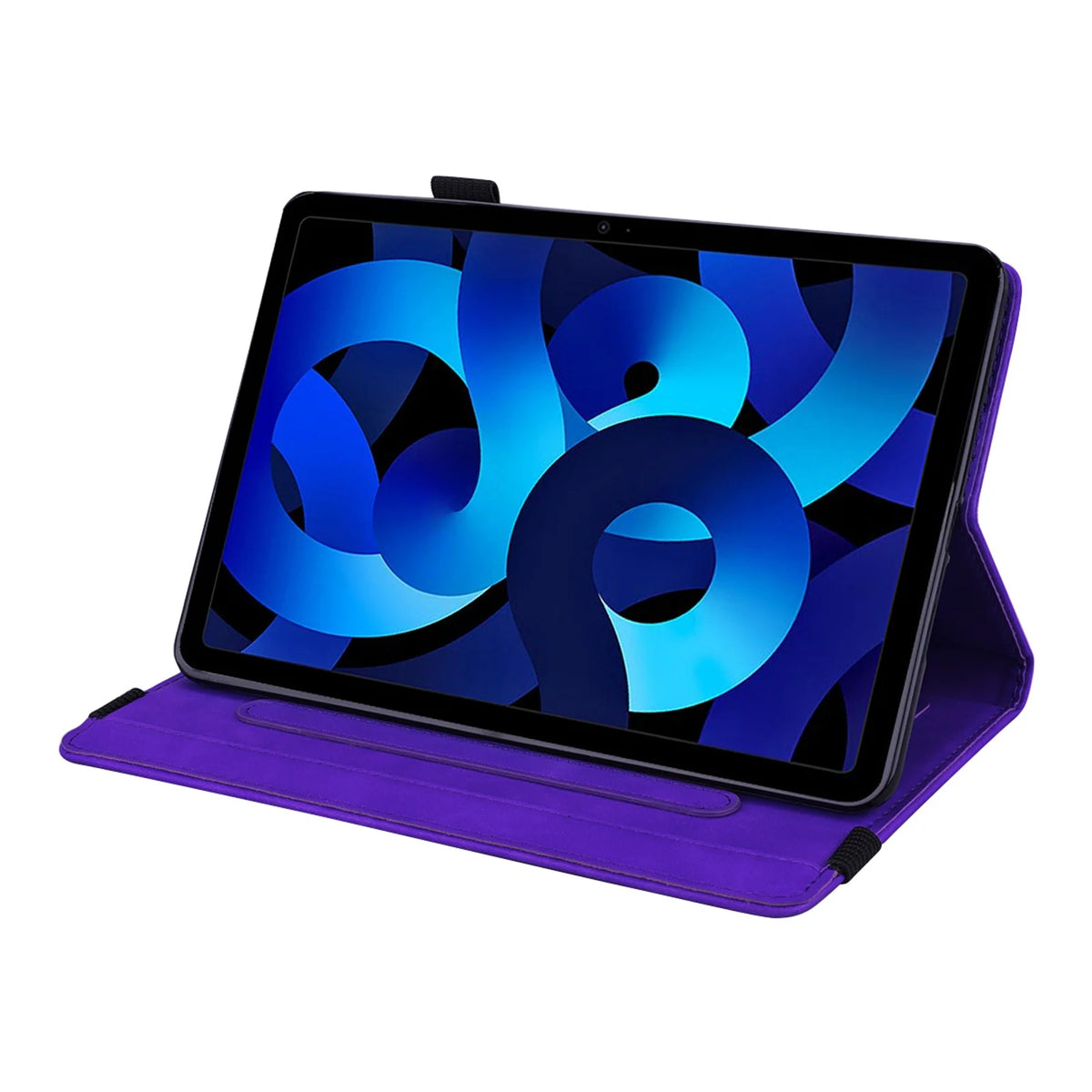 Purple Folio Stand Smart Case for iPad 10.9 inch 2022 with Pencil Holder U8538