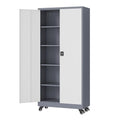 White Metal Rolling Storage Cabinet E6625