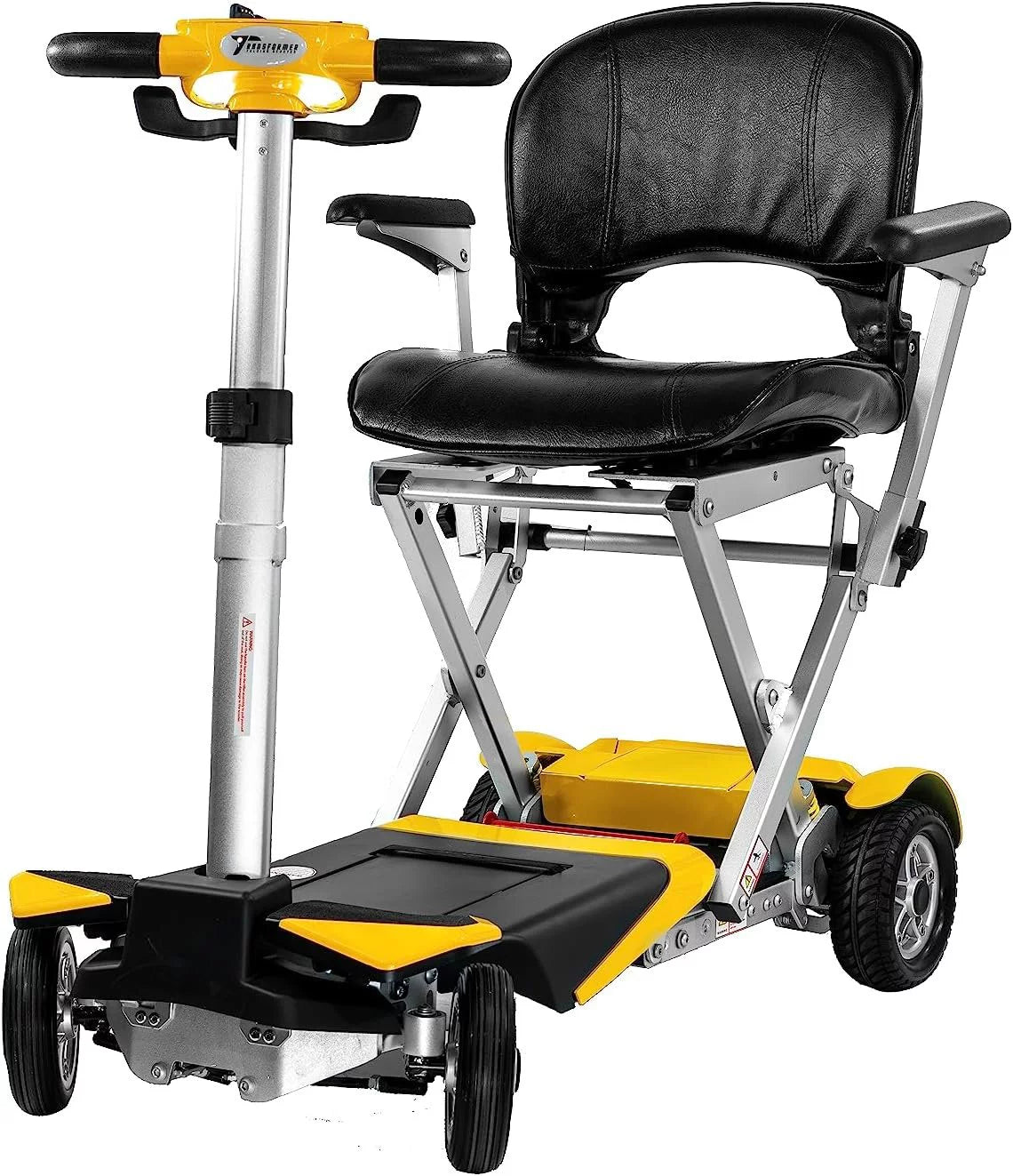 Yellow Automatic Folding Travel Scooter with Lightweight Lithium Battery T9106