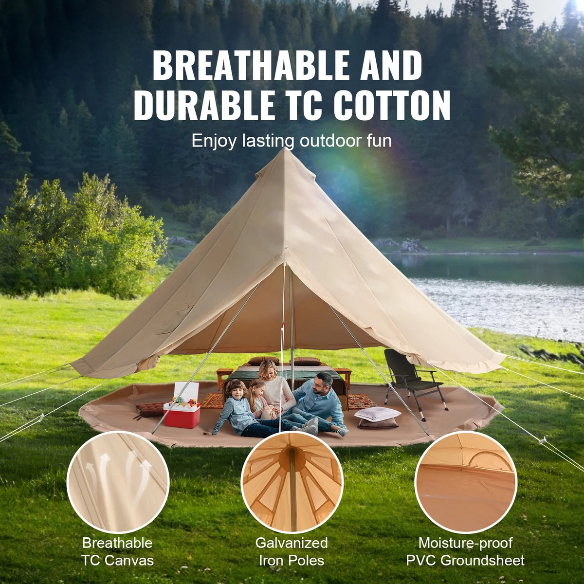 Canvas Bell Tent 4-Season with Stove Jack H179