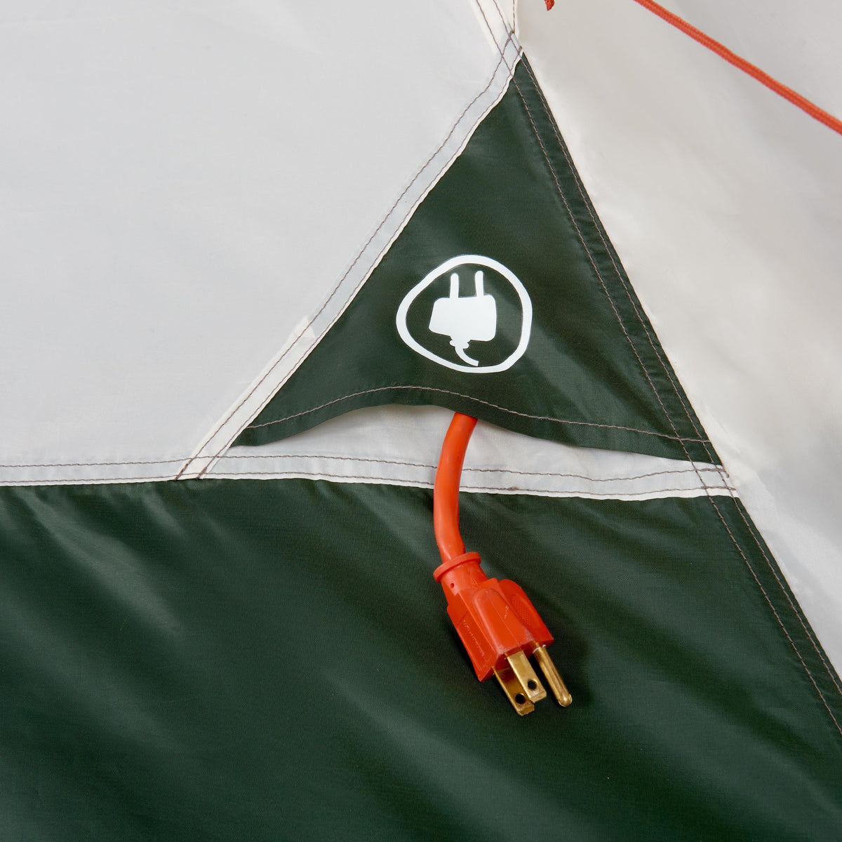 7-Person 1-Room Teepee Tent with Vented Rear Window, Green E7979