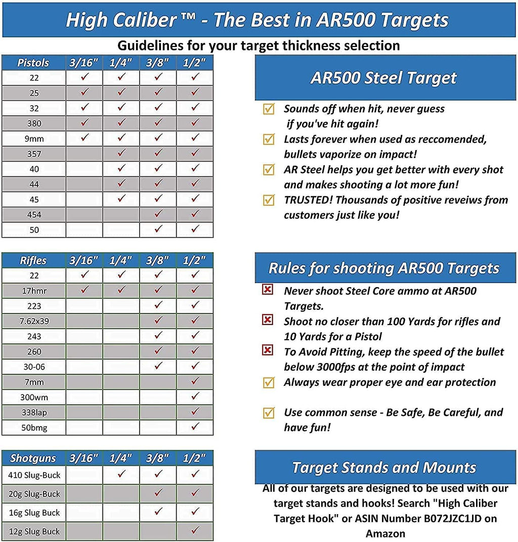 AR500 Steel Shooting Targets C1003
