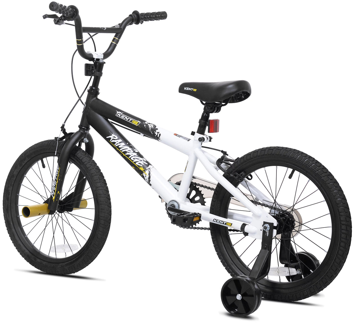 18 in. White and Black Bike A6941