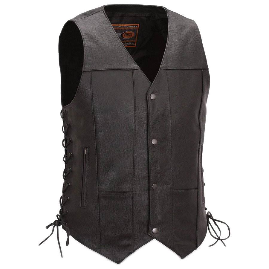 Black Motorcycle Vest 2XL G241722