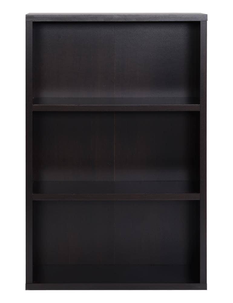 Espresso 3-Shelf Bookcase in Brown P166106